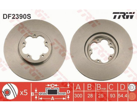 Brake Disc DF2390S TRW