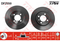 Brake Disc DF2550 TRW
