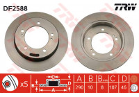 Brake Disc DF2588 TRW