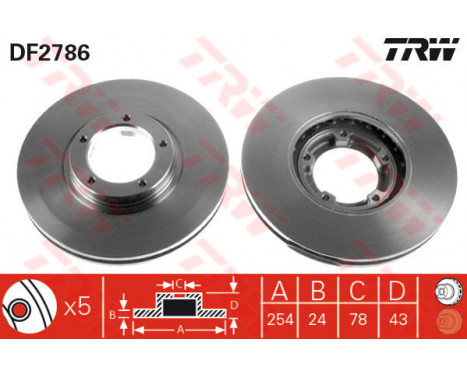 Brake Disc DF2786 TRW