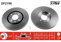 Brake Disc DF2796 TRW