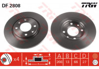 Brake Disc DF2808 TRW