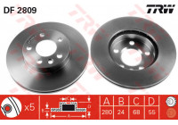 Brake Disc DF2809 TRW