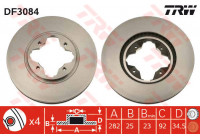 Brake Disc DF3084 TRW