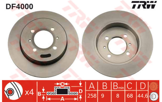 Brake Disc DF4000 TRW