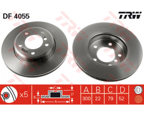 Brake Disc DF4055 TRW