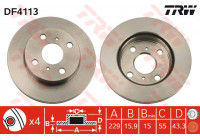 Brake Disc DF4113 TRW