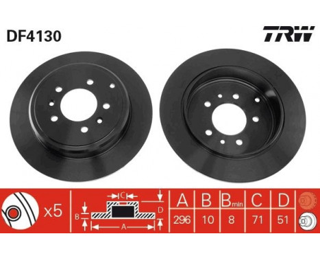 Brake Disc DF4130 TRW