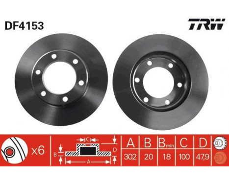 Brake Disc DF4153 TRW