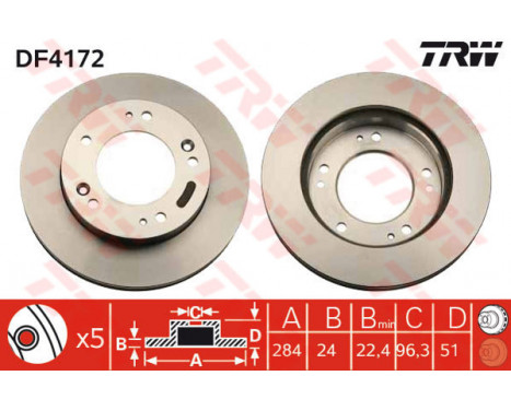 Brake Disc DF4172 TRW