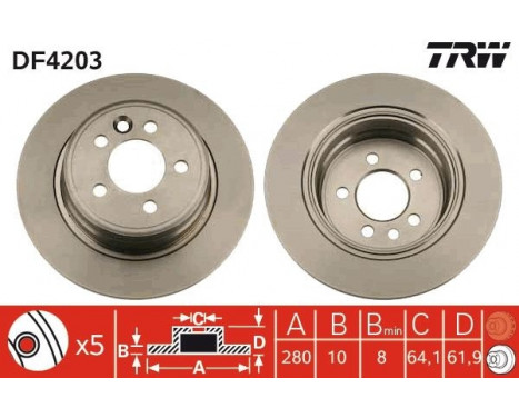 Brake Disc DF4203 TRW