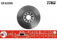 Brake Disc DF4209S TRW