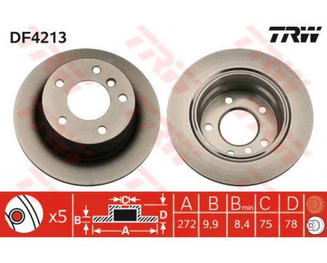 Brake Disc DF4213 TRW