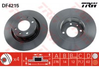 Brake Disc DF4215 TRW