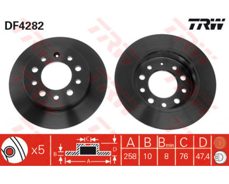 Brake Disc DF4282 TRW