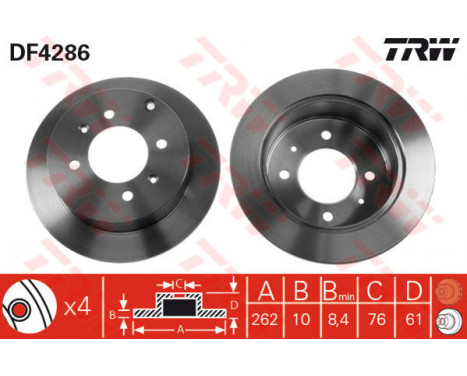 Brake Disc DF4286 TRW