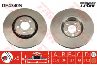 Brake Disc DF4340S TRW