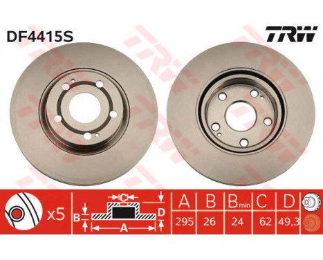 Brake Disc DF4415S TRW