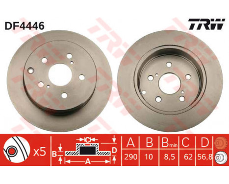 Brake Disc DF4446 TRW