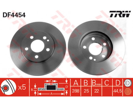 Brake Disc DF4454 TRW