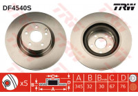 Brake Disc DF4540S TRW