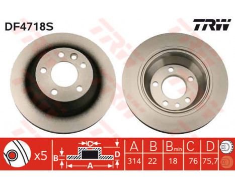 Brake Disc DF4718S TRW