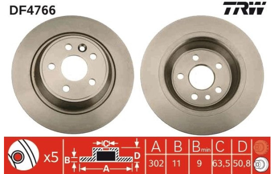 Brake Disc DF4766 TRW, Image 3