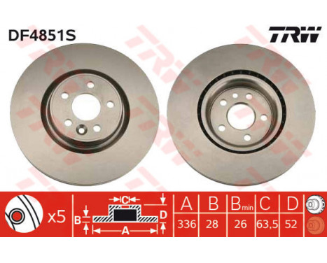 Brake Disc DF4851S TRW