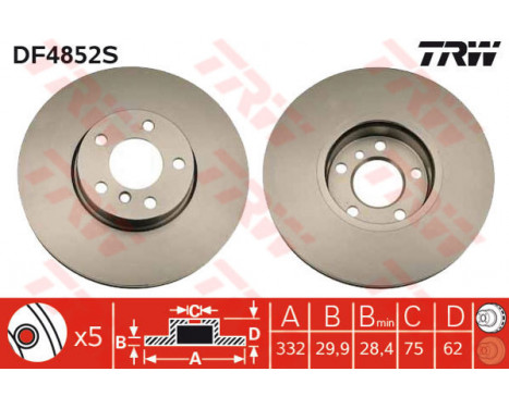 Brake Disc DF4852S TRW