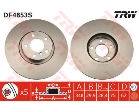 Brake Disc DF4853S TRW