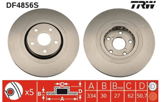 Brake Disc DF4856S TRW