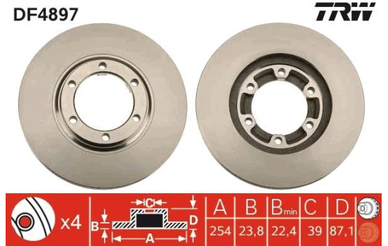 Brake Disc DF4897 TRW, Image 3