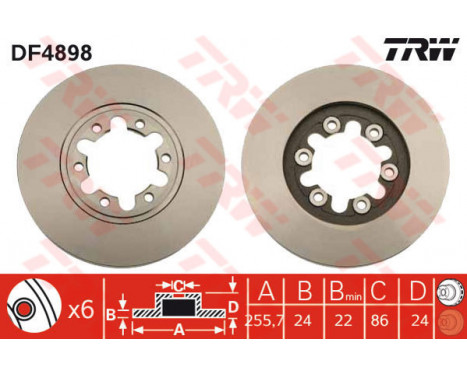 Brake Disc DF4898 TRW