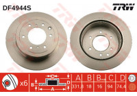 Brake Disc DF4944S TRW