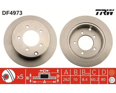 Brake Disc DF4973 TRW, Image 2