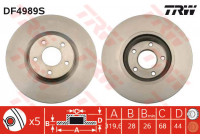 Brake Disc DF4989S TRW