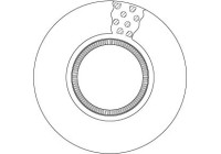 Brake disc DF5094S TRW