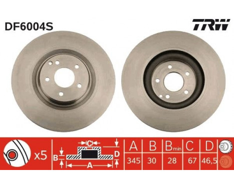 Brake Disc DF6004S TRW