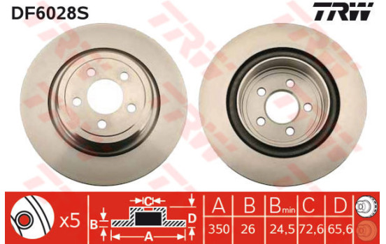 Brake Disc DF6028S TRW