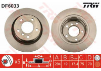 Brake Disc DF6033 TRW