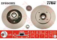 Brake Disc DF6045BS TRW