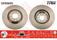 Brake Disc DF6060S TRW