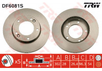 Brake Disc DF6081S TRW