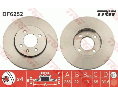 Brake Disc DF6252 TRW, Image 3
