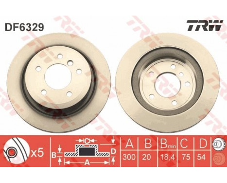 Brake Disc DF6329 TRW, Image 2