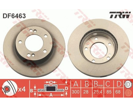 Brake Disc DF6463 TRW