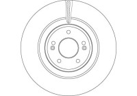 Brake disc DF6572 TRW
