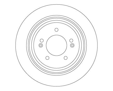 Brake disc DF6573 TRW