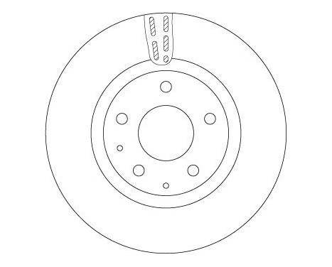 Brake disc DF6575 TRW