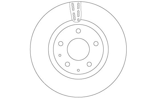 Brake disc DF6575 TRW
